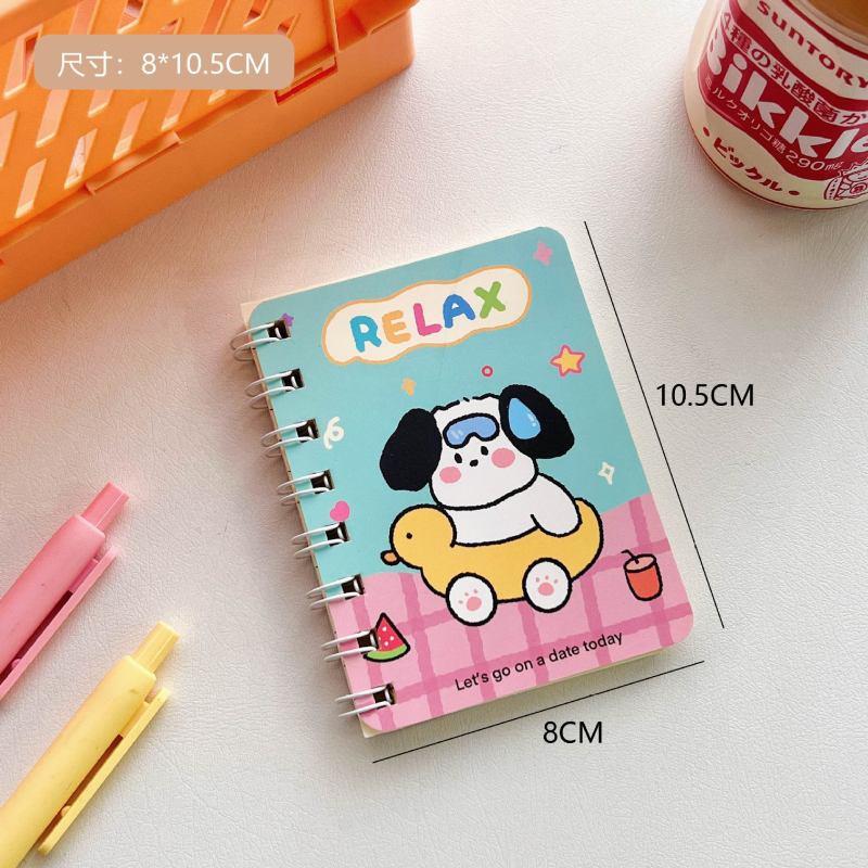 50lembar Buku Koil Kartun Lucu Untuk Penghargaan Siswa Portable Pocket Mini Flip Notebook