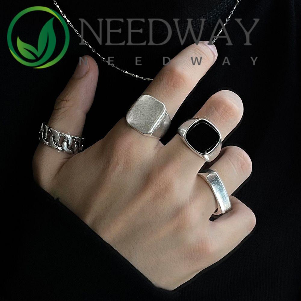 Needway   Wanita Cincin Set Pesta Untuk Pria Jantung Kupu-Kupu Kodok Temperamen Sederhana Ekor Rings