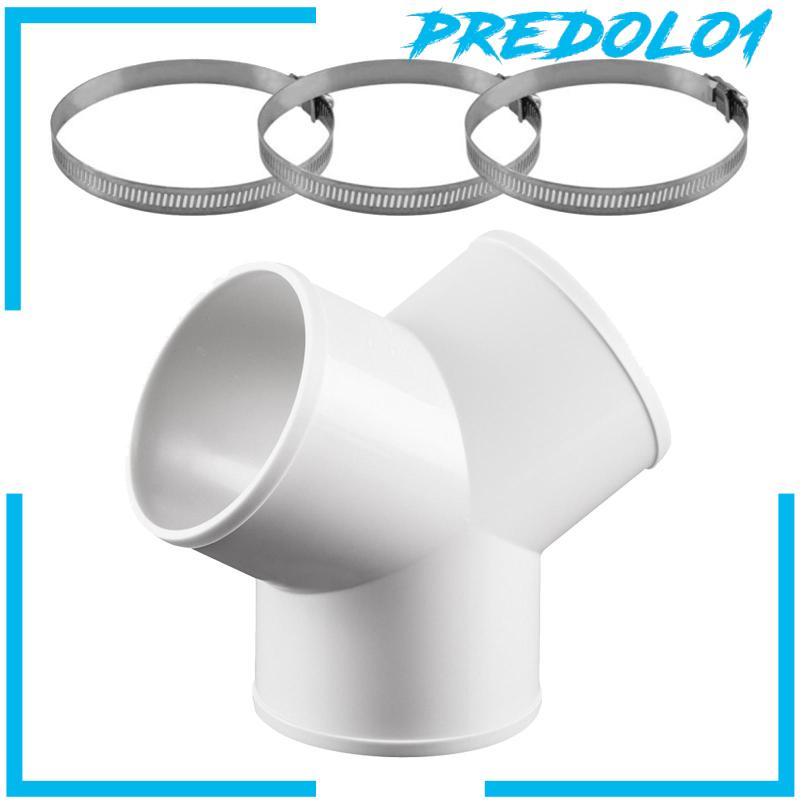 [Predolo1] Adaptor Selang 3arah Bentuk Y Konektor Pipa Bulat Untuk Exhaust Fan Dapur