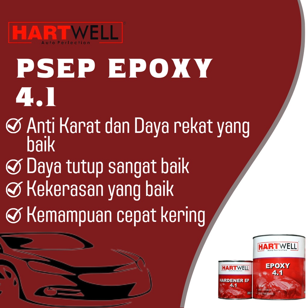 Hartwell Epoxy 4.1 250 ml / Set (Cat Dasar Epoxy)