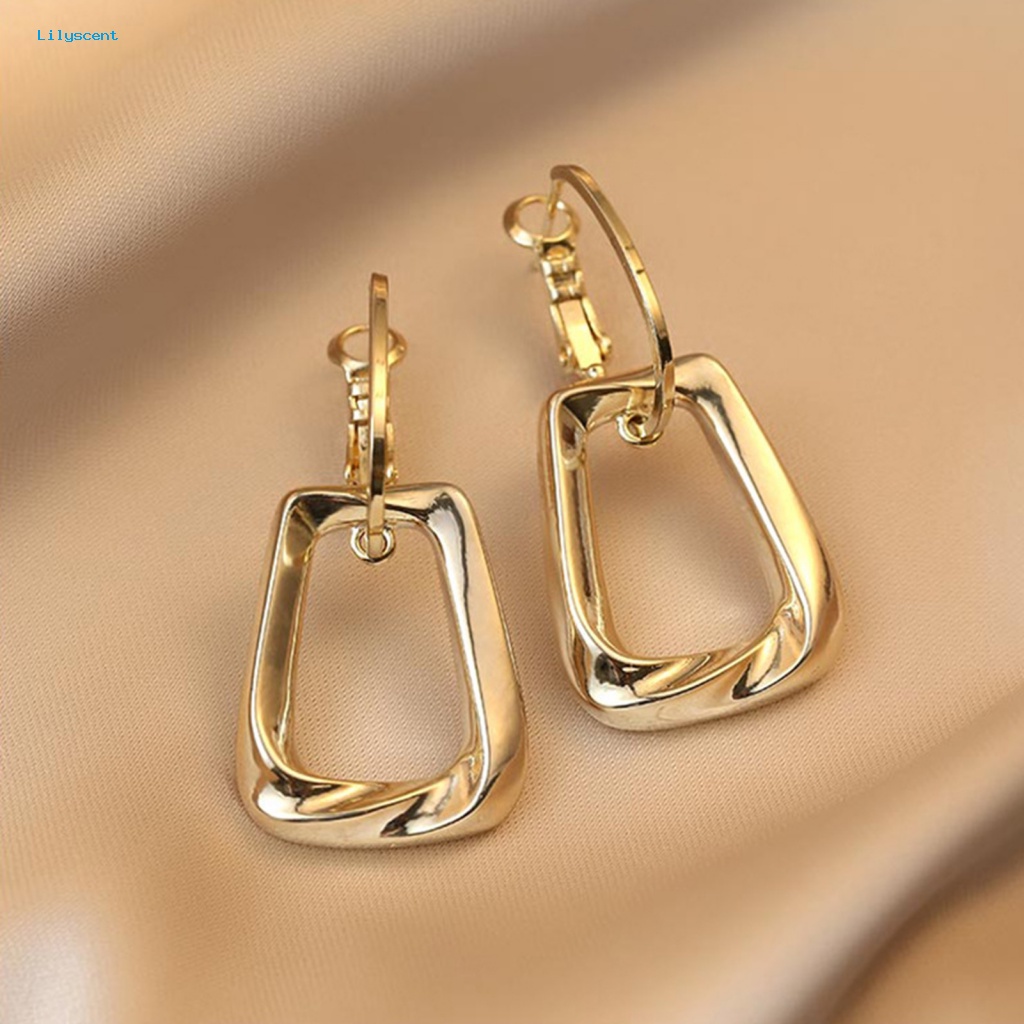 Lilyscent 1pasang Anting Hoop Ultra-Ringan Aksesori Perhiasan Wanita Jewelry Pendent Earrings Charming