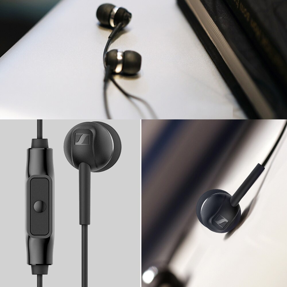 Sennheiser CX 80S Headset Headset Earphone Sport HIFI Kabel 3.5mm Stereo Dengan Mic Untuk iPhone/Samsung