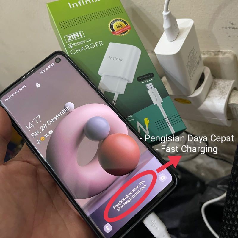 Charger Infinix 33W Micro USB Dan Type C Fast Charging Original oem