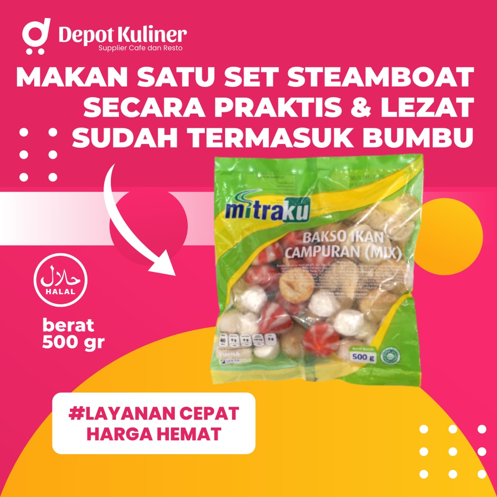 Mitraku Bakso Mix 500 Gr - Steamboat Set