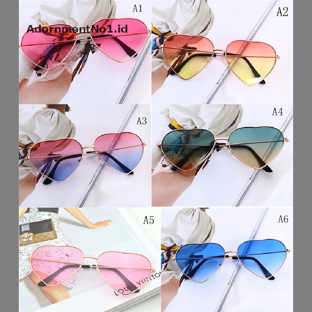 [AdornmentNo1] Kacamata Hitam Bentuk Hati Wanita Gaya Festival Fancy Party Eyewear Glasses [ID]