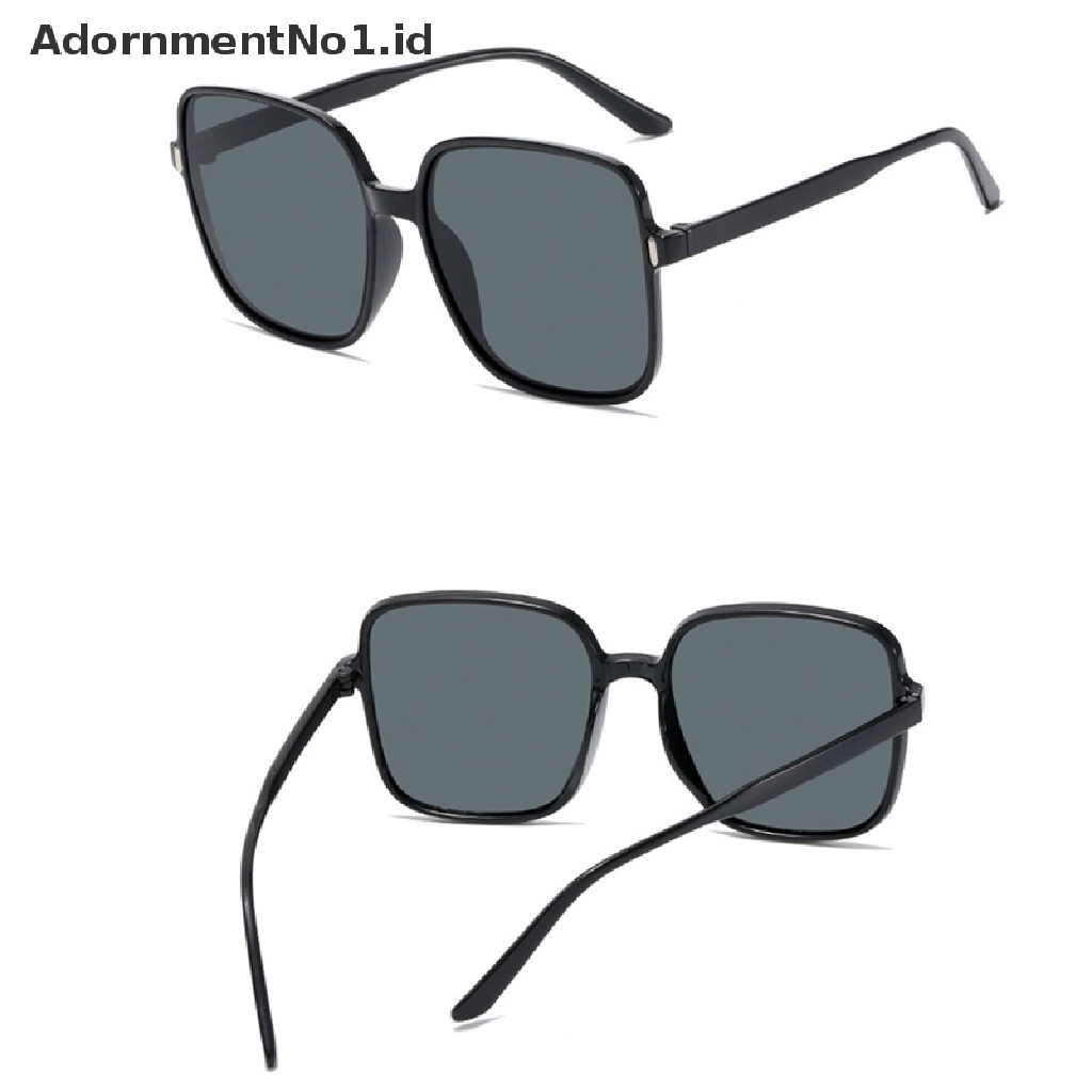 [AdornmentNo1] Padi Kuku Persegi Gradasi Warna Kacamata Hitam Wanita Trendy Anti-UV Retro Sunglasses [ID]