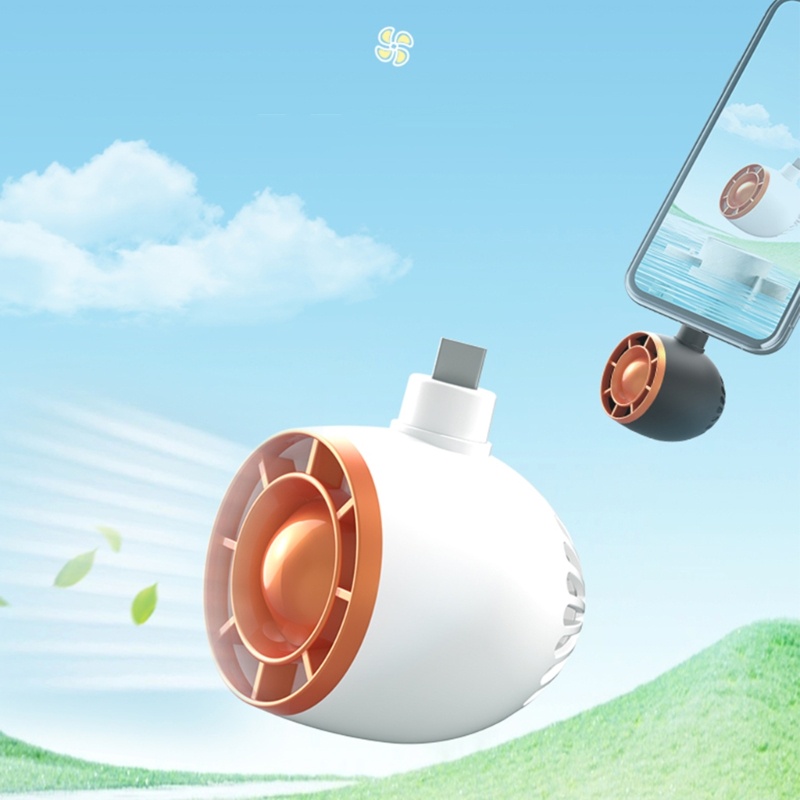 Vivi Kipas Angin Portable Mini Turbo-Fan Portable Type-C Fan Student Gadget Cooler Untuk Kantor