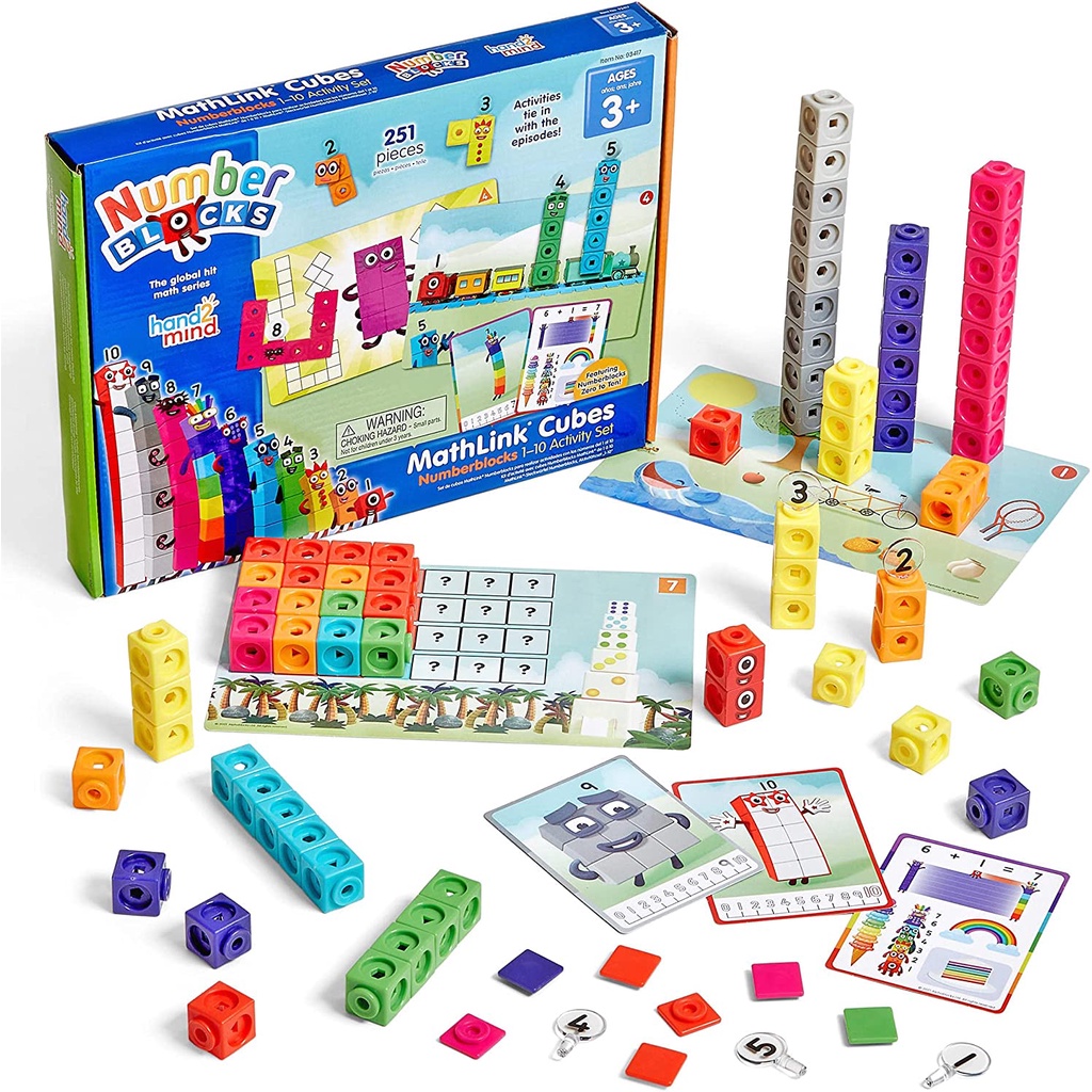 hand2mind MathLink Numberblocks 1-10 Activity Set, Mainan Edukatif