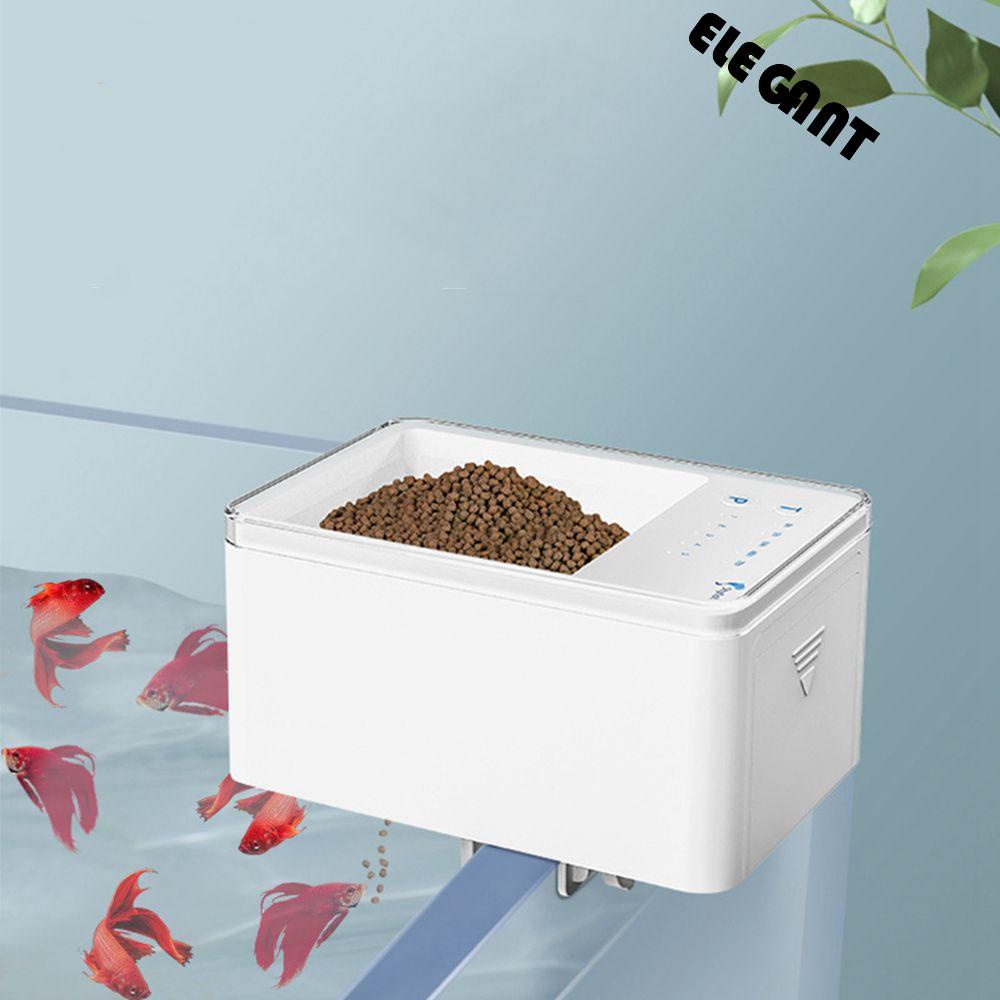 [Elegan] Fish Feeder 70ml Mini Guppy Lampfish Cerdas Makan Hewan Peliharaan Dengan Timer Feeding