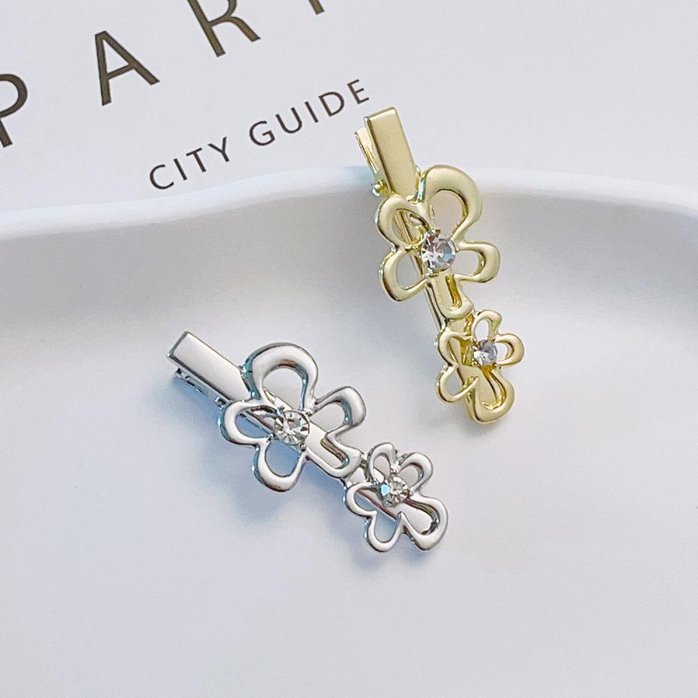 Mxbeauty Gadis Klip Rambut Hadiah Fashion Bunga BB Klip Zirkon Vintage Manis Jepit