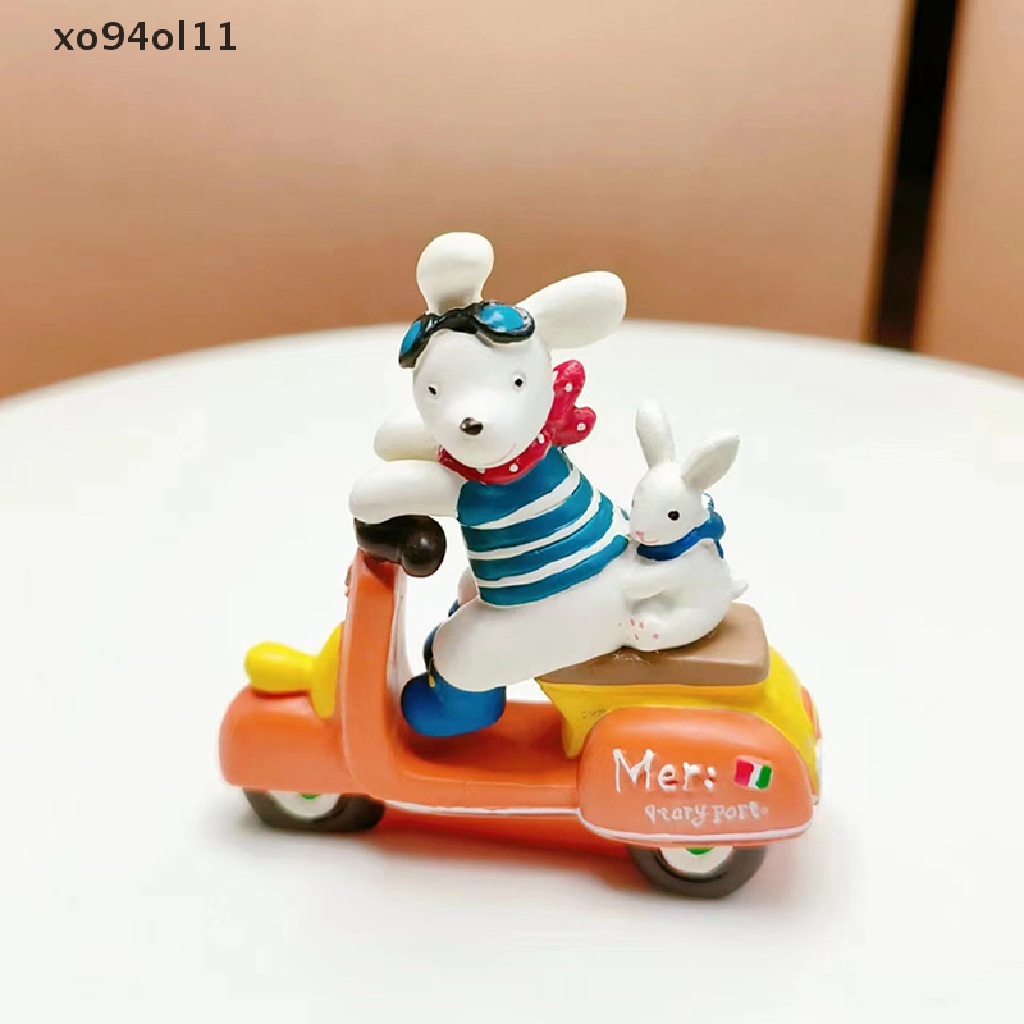 Xo 1Pc 1: 12rumah Boneka Miniatur Hewan Motor Anjing Model Kereta Dorong Microlandscape Outdoor Dekorasi Pemandangan Hidup Mainan Aksesoris Rumah Boneka OL