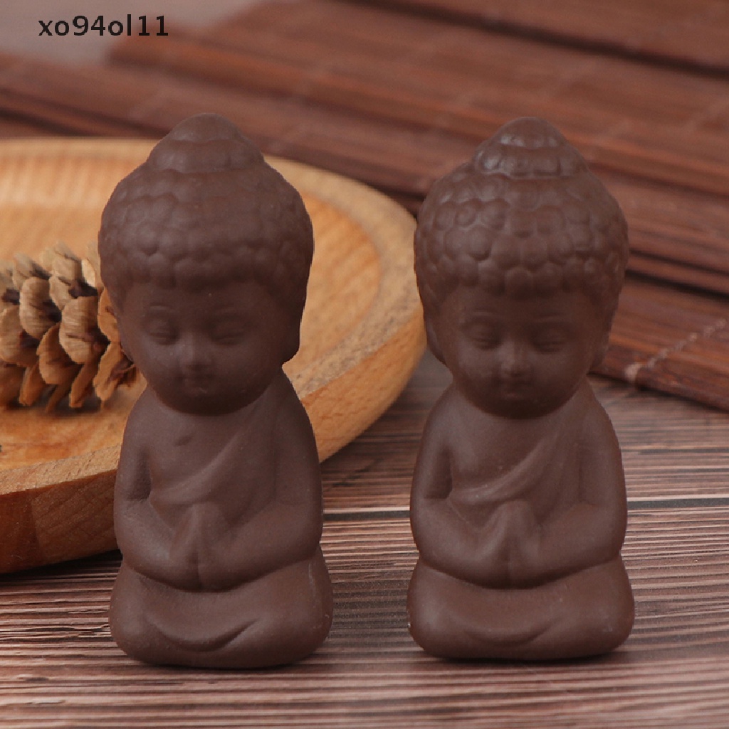 Xo 1Pc Aksesoris Taman Mini Meditasi Patung Buddha Patung Keramik Dekorasi Rumah OL