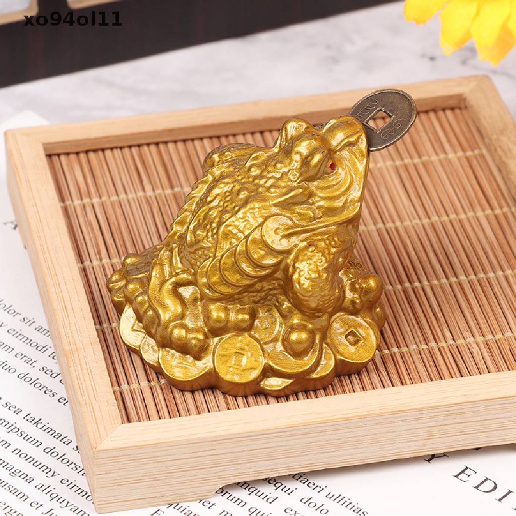 Xo Wealth Golden Frog Kodok Koin Rejeki Cina Kodok Feng Shui Kodok Ornamen Keberuntungan OL