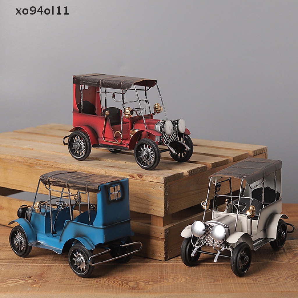 Xo Vintage Iron Art Old Model Mobil Craft Desktop Ornamen Koleksi Mainan Anak Hadiah OL