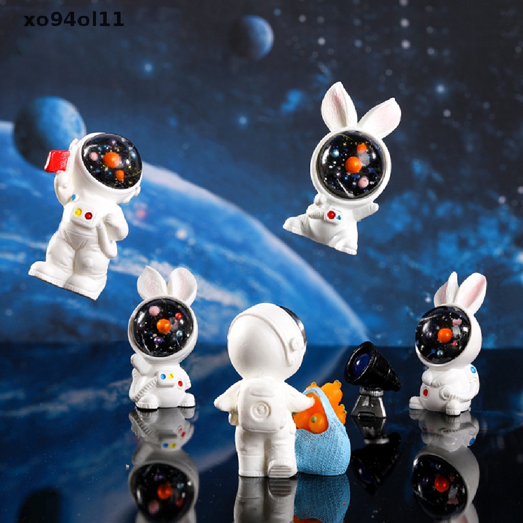 Xo Miniatur Ruang Astronot Kelinci Micro Landscape Dekorasi Ornamen Home Decor OL