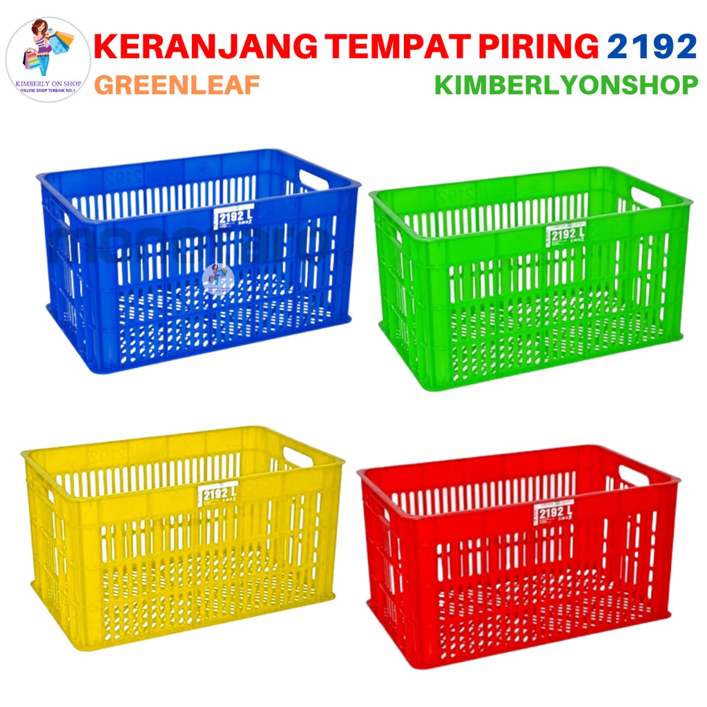 Keranjang Industri Keranjang Piring Serbaguna 2192 L Green Leaf