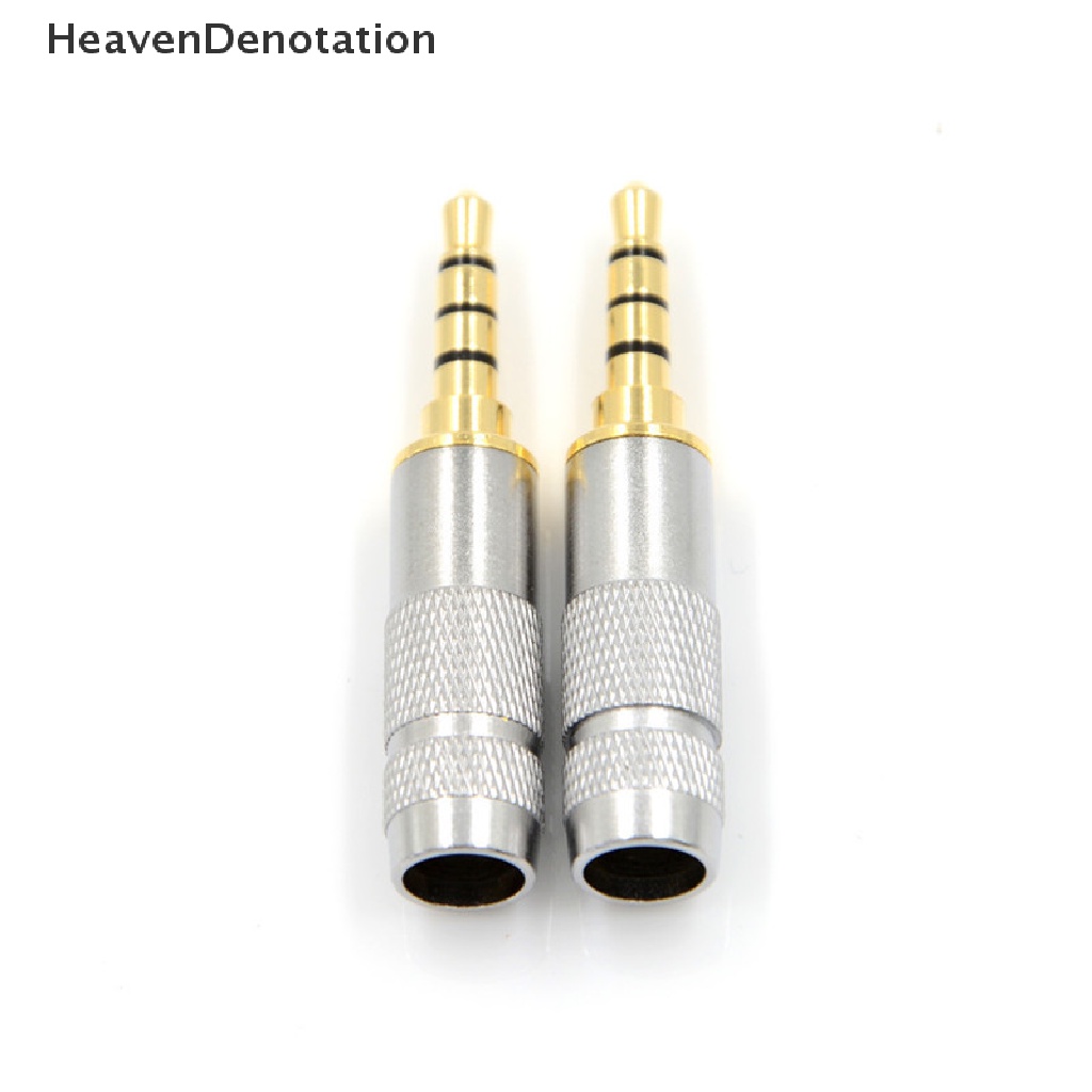 [HeavenDenotation] Mode 4tiang 3.5mm Stereo Headphone Male Plug Jack Audio Solders Konektor HDV