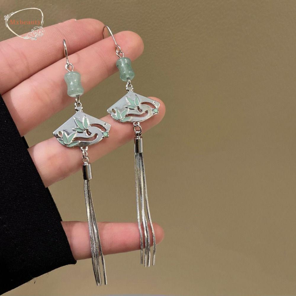 Mxbeauty Anting Gaya Cina Geometri Kipas Sederhana Fashion Unik Klasik Anting Menjuntai Perempuan