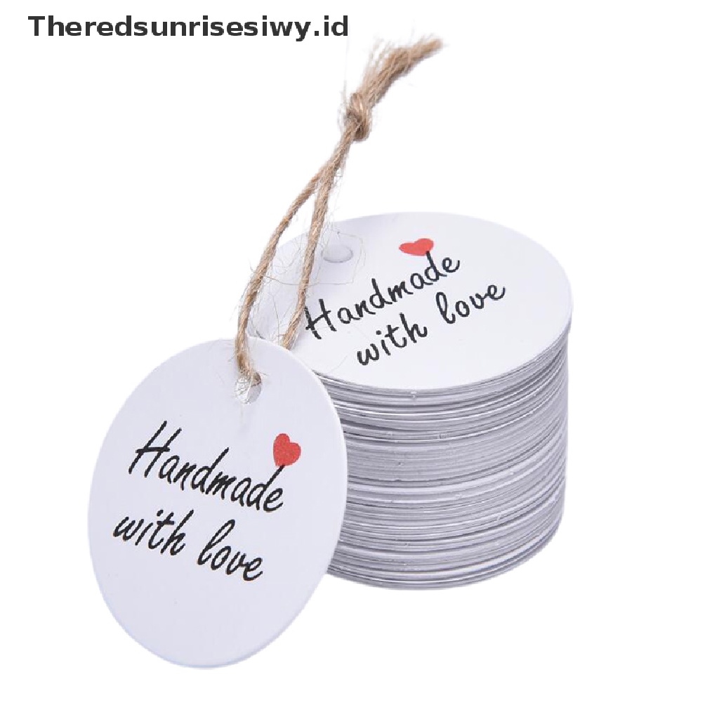 # Kado Mom &amp; PAPA DIY # 100pcs Tag Ucapan Terima Kasih Kertas Handmade Gift Craft Labels Sovenir Pesta Pernikahan~