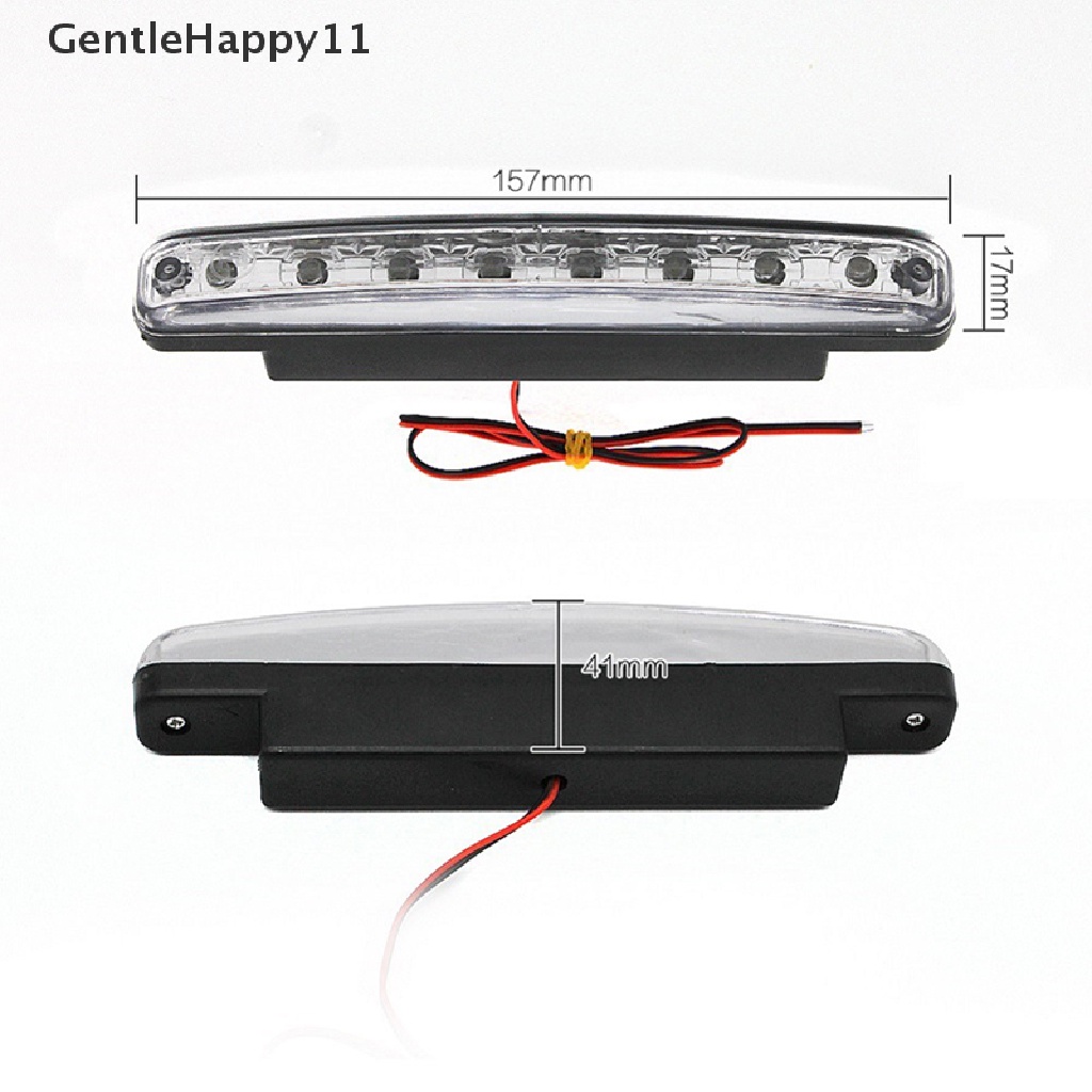 Gentlehappy New 2X Mobil 8led DRL Fog Driving Daylight Siang Running Light Head Lamp Putih id