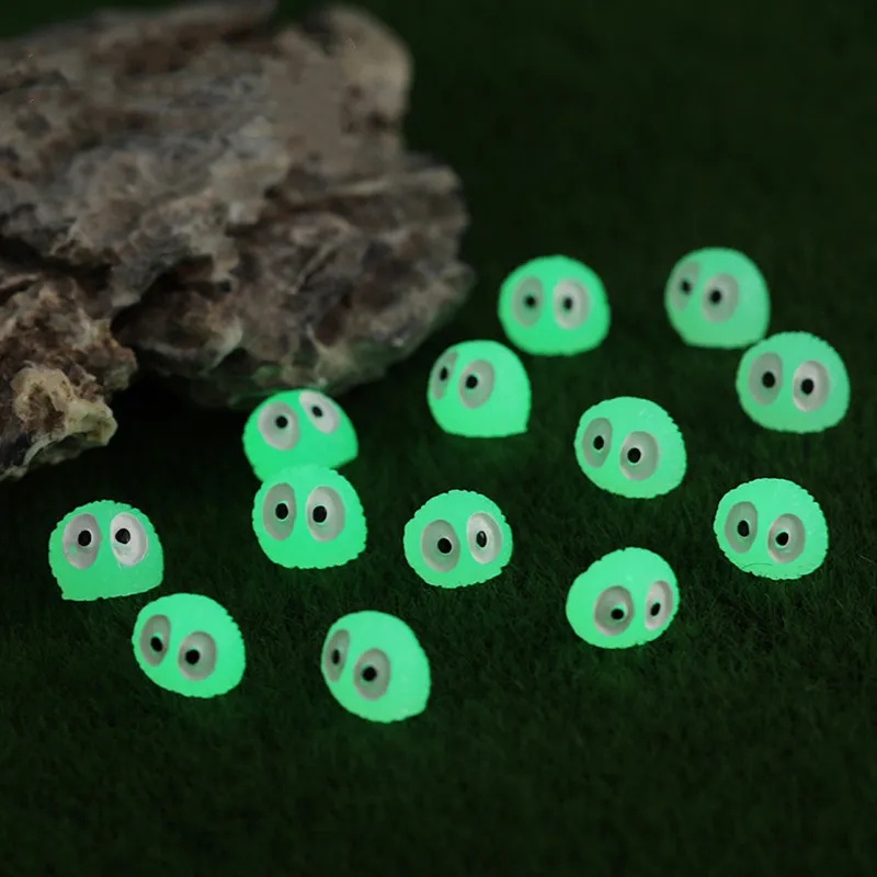 5pcs/set Mini Resin Briket Hoki Lucu Luminous Elves Glowing In Dark Mikro Landscape Ornamen Kreatif Debu Sprite Multicolor Ornamen Astronot Miniatur Dekorasi Taman