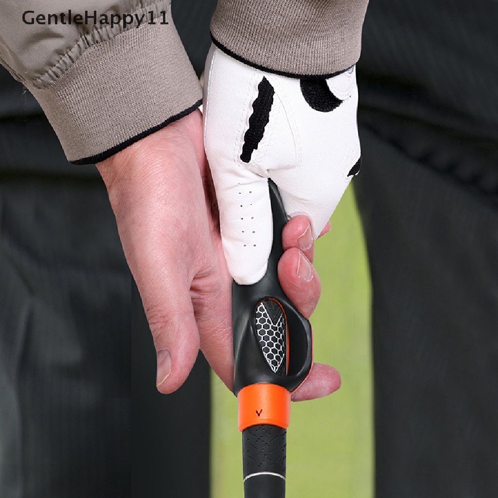 Gentlehappy Golf Grip Trainer Attachment Outdoor Golf Swing Trainer Alat Bantu Latihan Keselarasan Gerakan Pemula Pelatihan Korek Grip Aid id