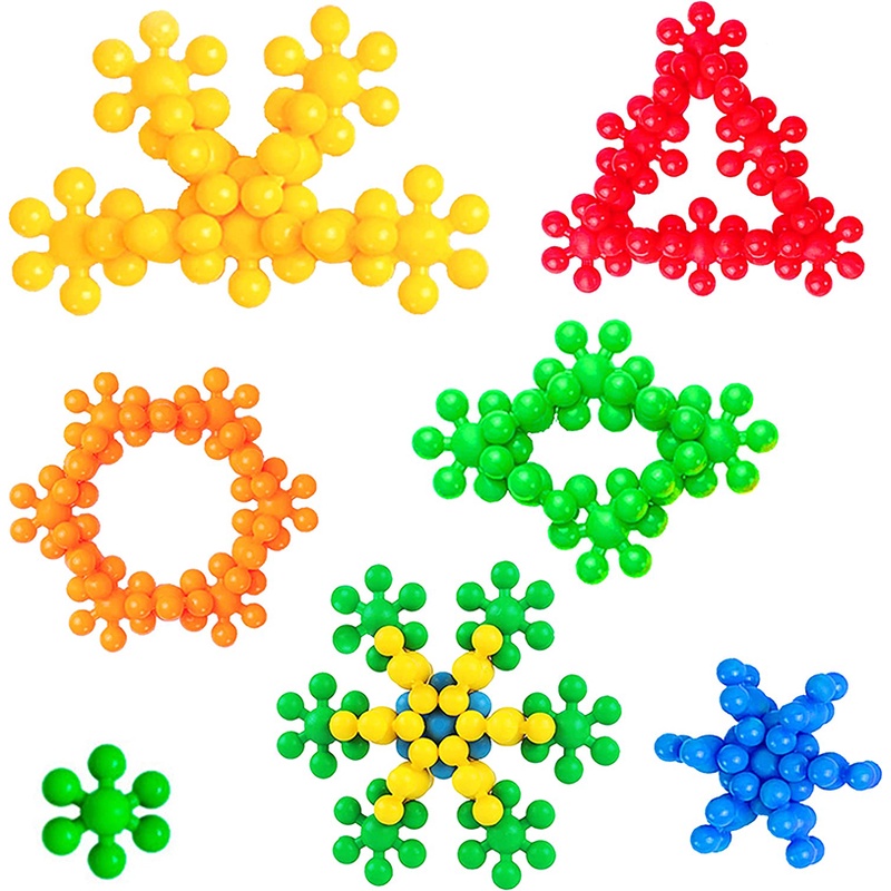 100 Pcs Colorful 3D Plum Blossom Blok Bangunan Batu Bata Mainan Edukasi Perakitan Interconnecting Puzzle Toy