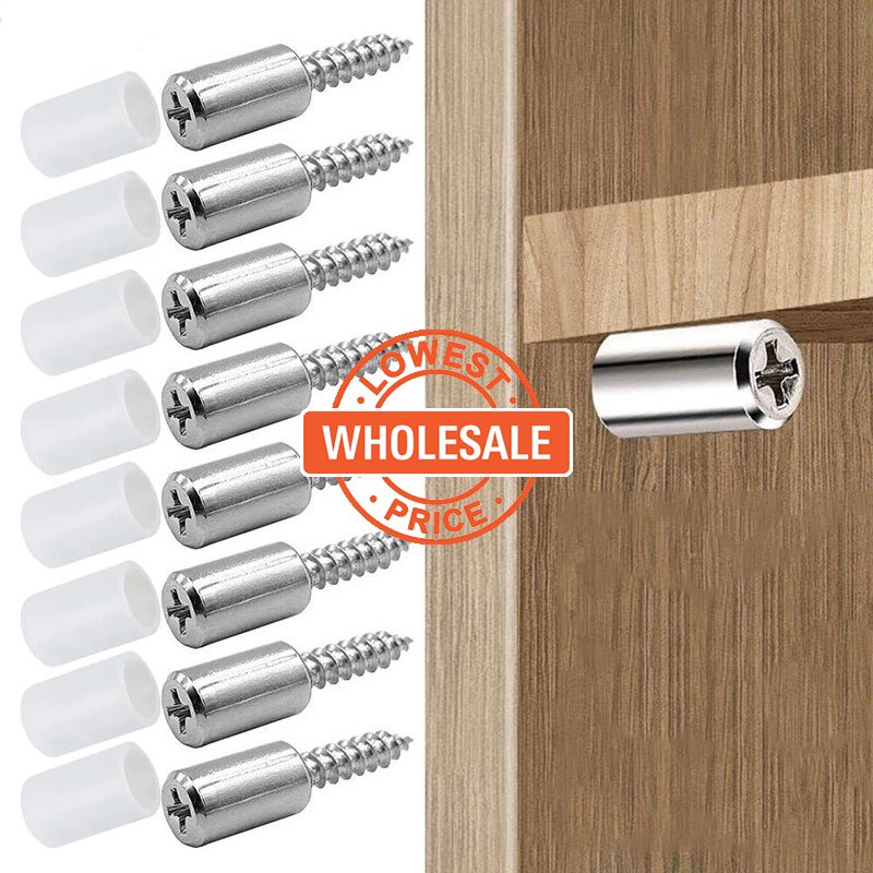 [Harga Grosir] Cross Self-tapping Screw Laminate Support Lemari Homemade Kaca Nonslip Partisi Sekrup Paku Kabinet Rak Holder Dengan Lengan Karet
