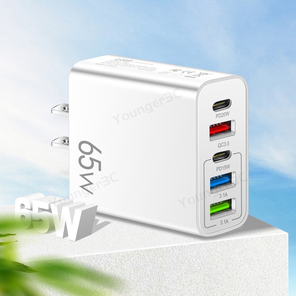 Grosir 3.1A charger Handphone 65W Multi Interface Travel adoptor charger 2PD+adaptor Cas 3USB Untuk ios Micro Tipe C