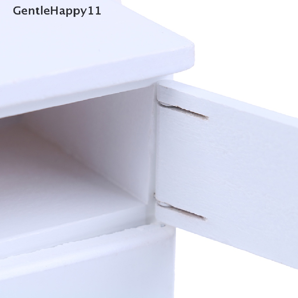 Gentlehappy 1: 12rumah Boneka id Putih Kulkas fridge freezer furniture Miniatur Mainan id