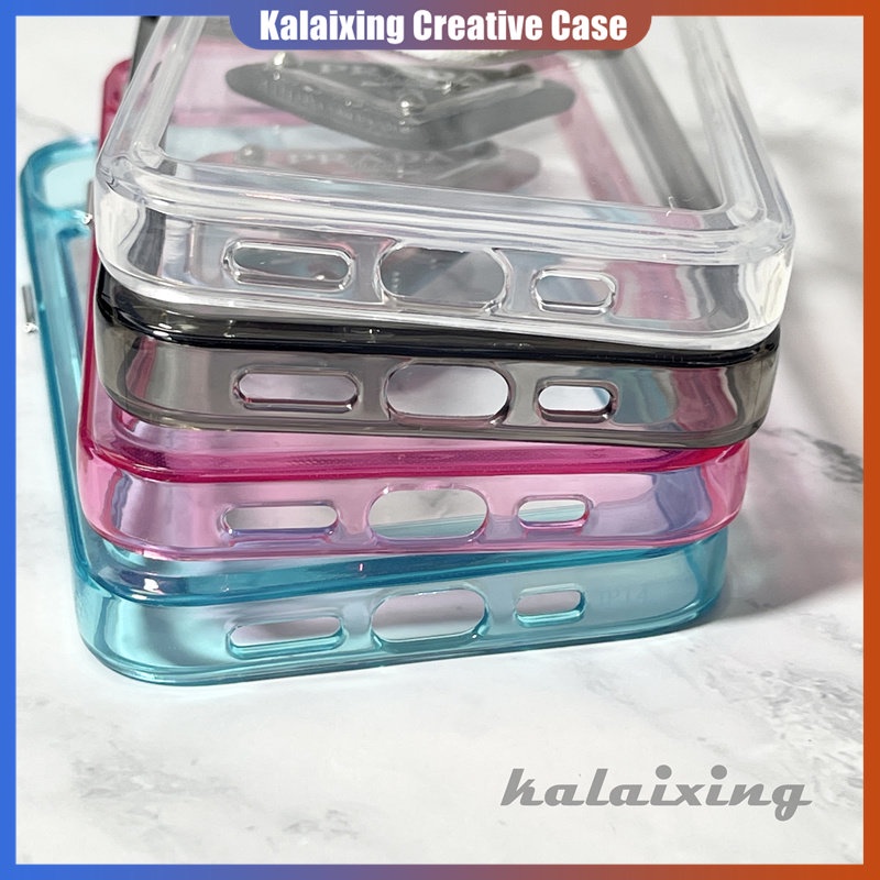IPHONE Casing Ponsel Bahan Akrilik Transparan Shockproof Untuk Iphone14 11 12 13 Pro Max XS Max X XR 3D Prada Hard Casing