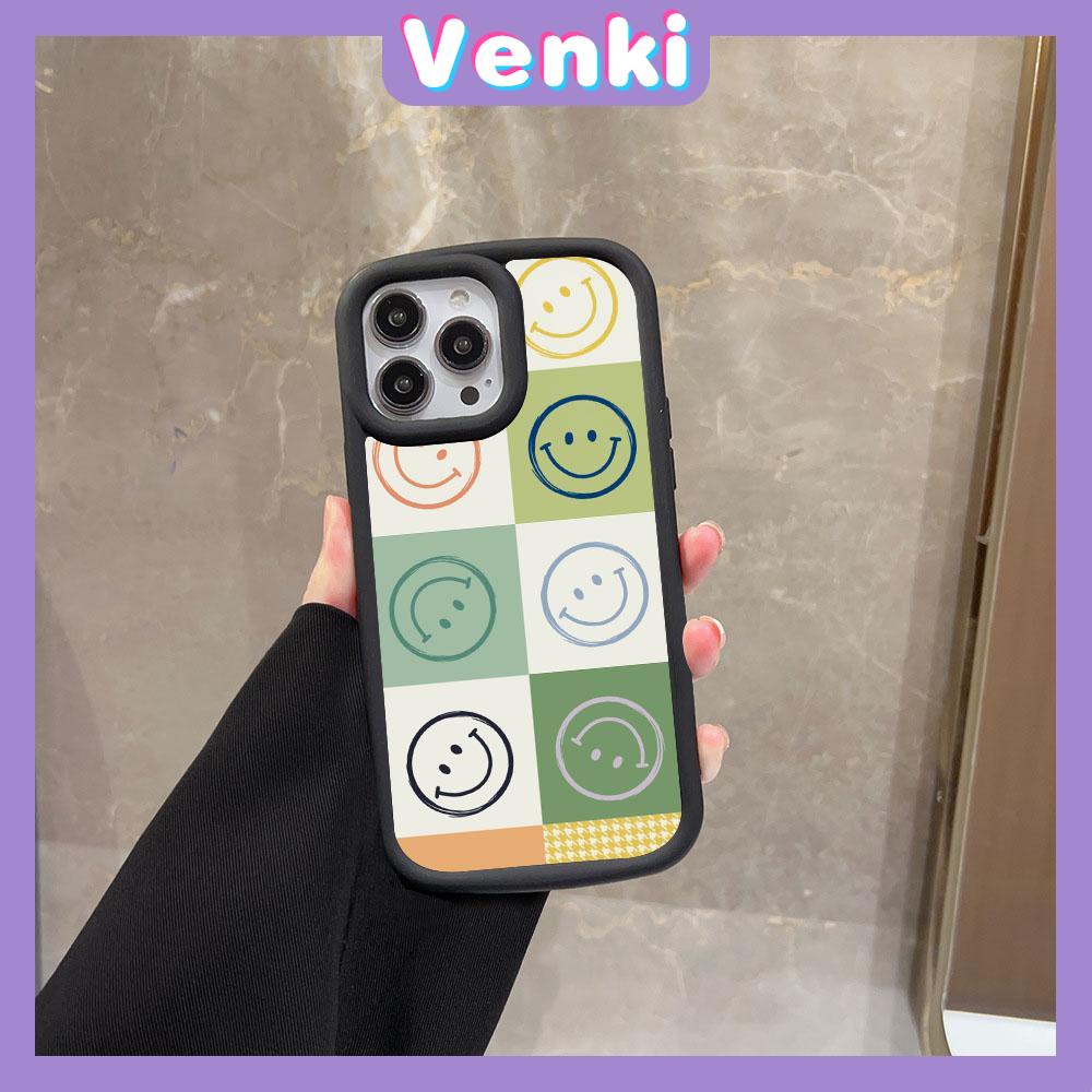 VENKI - For iPhone 11 iPhone Case Matte TPU Soft Case Black Beige Shockproof Protection Camera Smiley Chess Board Compatible with iPhone 14 13 Pro max 12 Pro Max xr xs max 7 8Plus