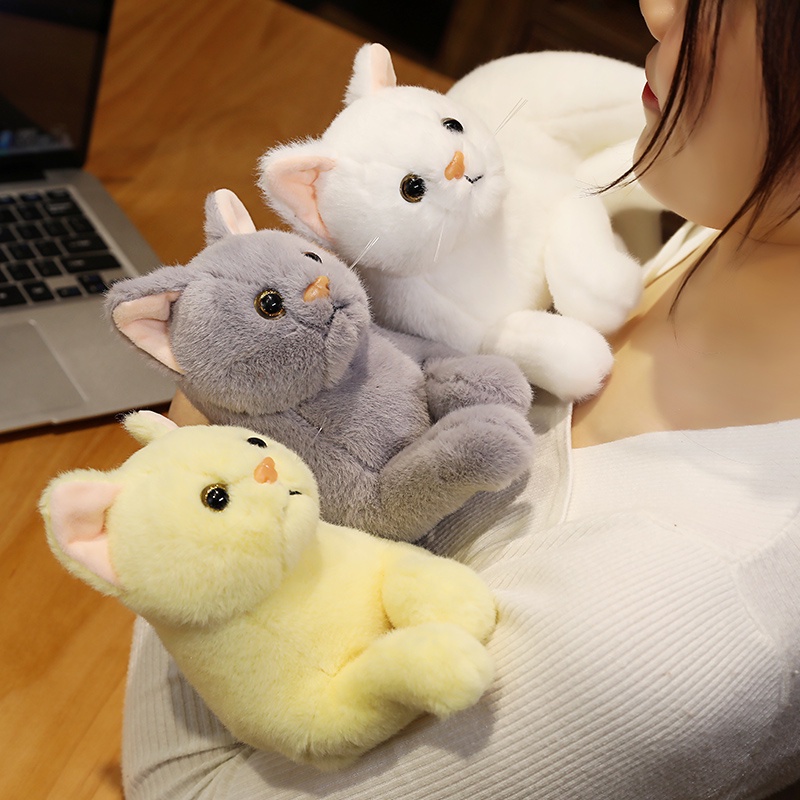 Boneka Kucing Plush 31cm Hadiah Besar Untuk Anak Yang Menyukai Mainan Hewan Dan Koleksi!