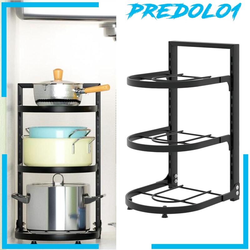 [Predolo1] Pan Organizer Multi Layer Rak Panci Untuk Organizer Cookware Stand Dapur Rumah