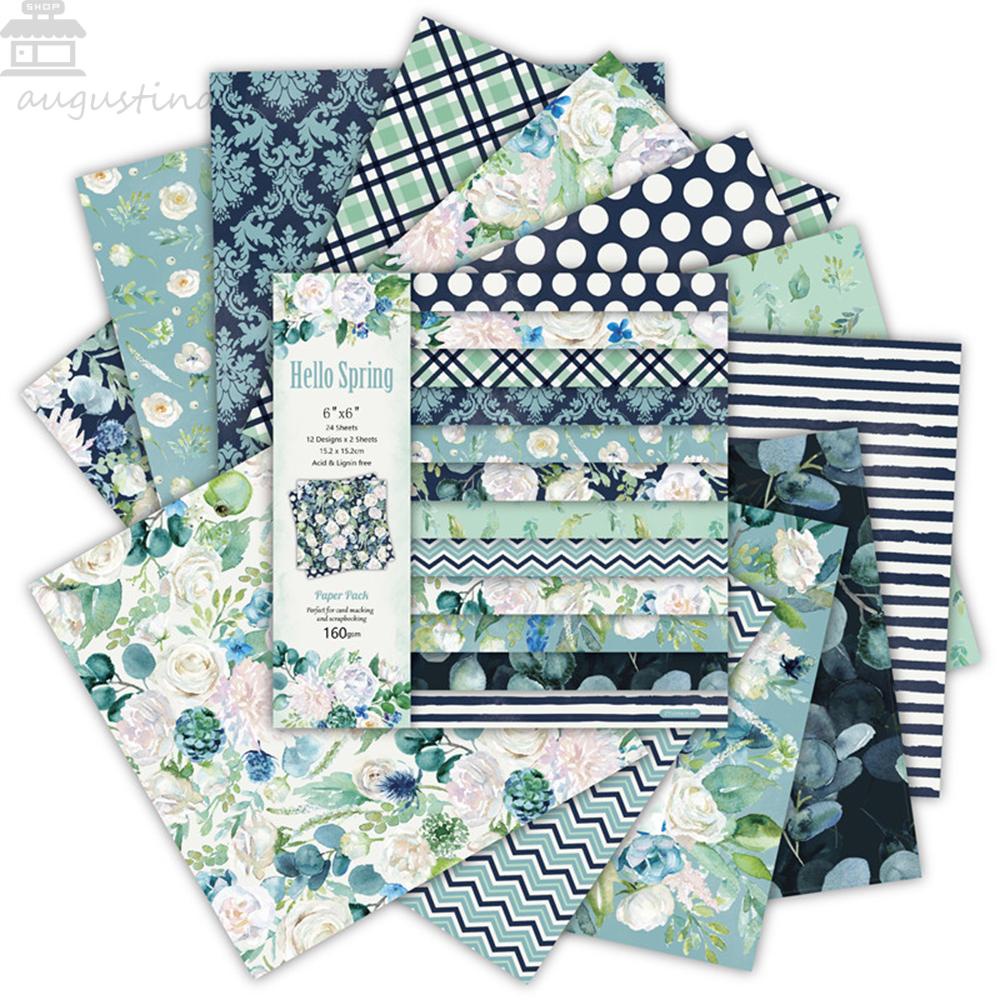 Kertas Scrapbooking Agustina DIY Pattern Spring Craft Paper