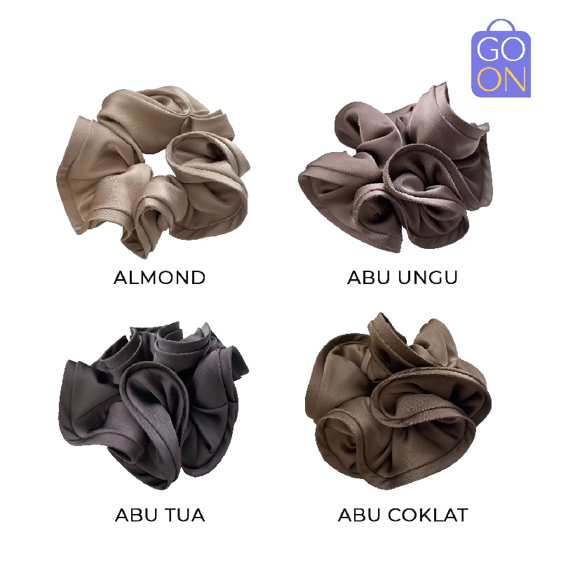 GO ONLINE French Scrunchies JUMBO Elegant - Kunciran ikat rambut