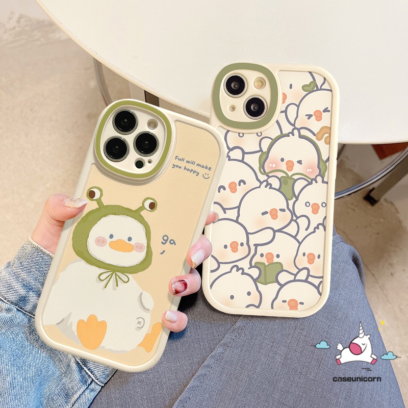 Kartun Lucu Cute Duck Phone Case Infinix Smart 5 6 Note 8 Hot 10 Lite 10T 10s 11 11s Hot 11 10T 10s 11s 10 9 Play Pelindung Kamera Ins Lonely Frog Soft TPU Back Cover