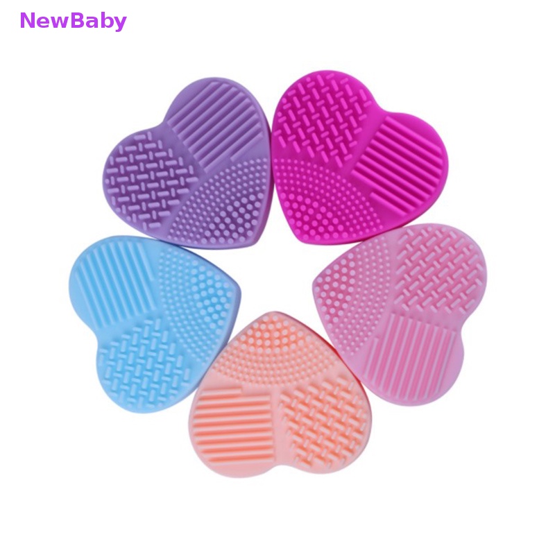 Newbaby Brush Cuci Kuas Silikon Bentuk Hati Makeup Brush Cleaner Pembersih Kosmetik ID