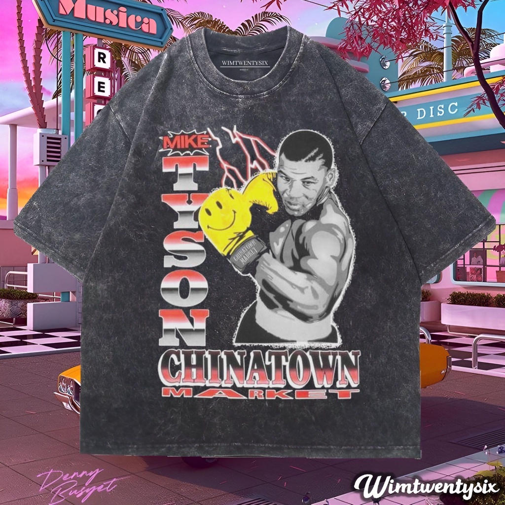 Wimtwentysix “mike tyson chinatown” kaos oversized washing | vintage tee