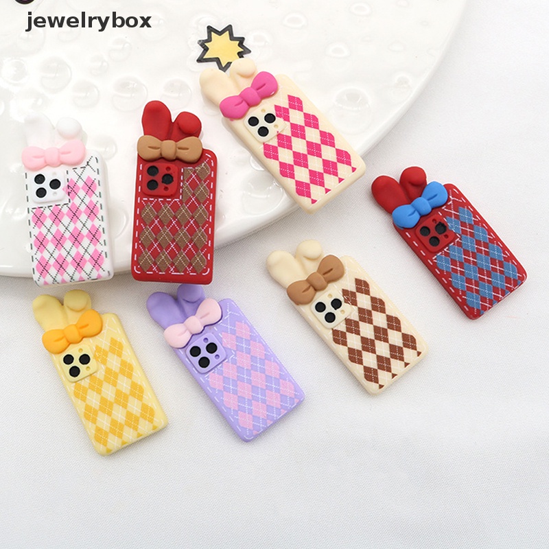 [jewelrybox] 1pc Ornamen Rumah Boneka mini Kartun Telinga Kelinci Lucu model Ponsel Butik