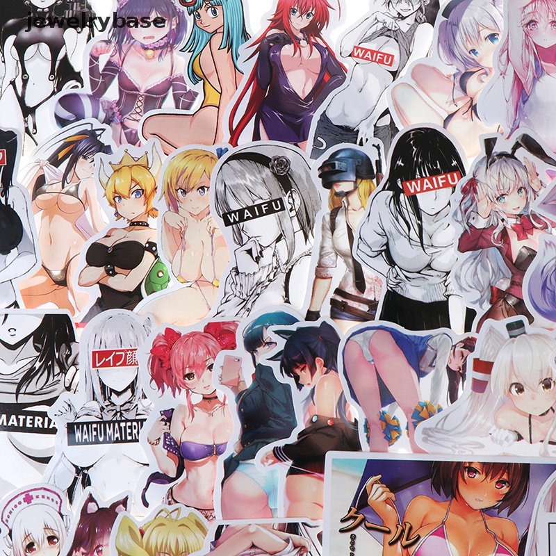 [jewelrybase] 100 Pcs Gadis Seksi Anime Stiker DIY Scrapbook Koper Laptop Gitar Stiker Butik