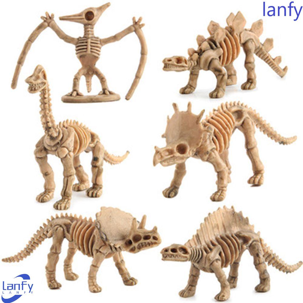 Lanfy Kerangka Dinosaurus Lucu Simulasi Action Dekorasi Rumah Model Set Patung