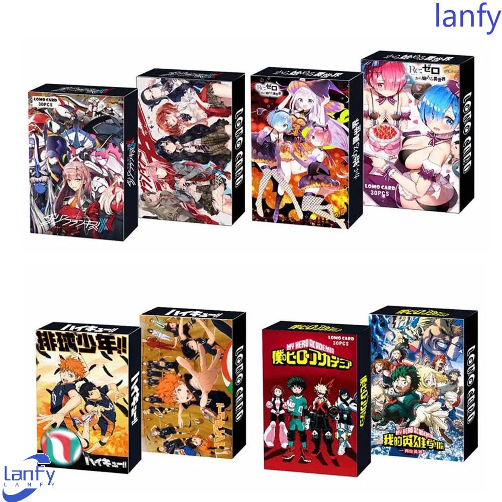 Lanfy Kartu Pos Mini Anime Kartun Japan Anime In The FRANXX Fans Gift Haikyuu!! Fans Koleksi My Hero Academia