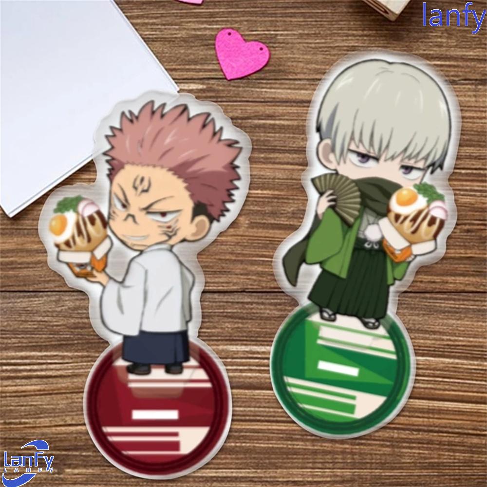 Lanfy Action Figure Karakter Anime Jujutsu Kaisen Satoru Gojou Jujutsu Kaisen Bahan Akrilik Untuk Dekorasi Meja