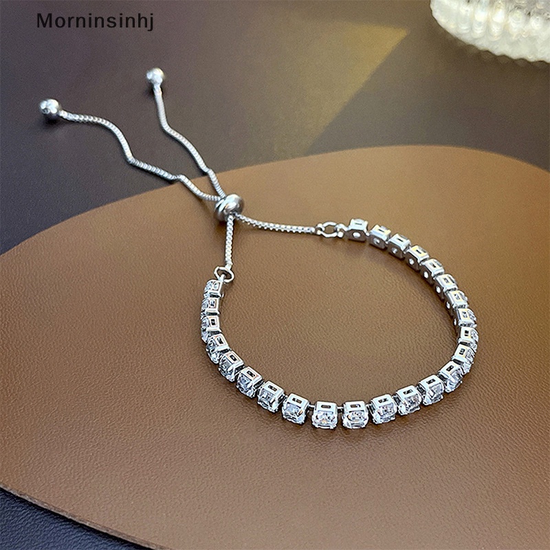 Mornin Mode Baru Geometris Kristal Adjustable Gelang Bangle Untuk Wanita Pernikahan Di Tangan Hadiah Perhiasan id