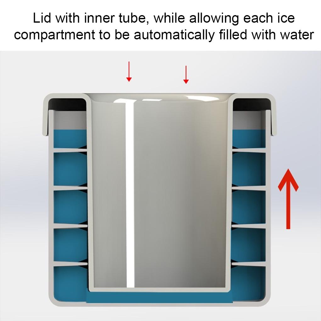 Ice Bucket Cup Cetakan Bulat Silinder Cube Freeze Making Silicone Maker Press-Tipe Dapur Rumah Cocktail Utensils Tools