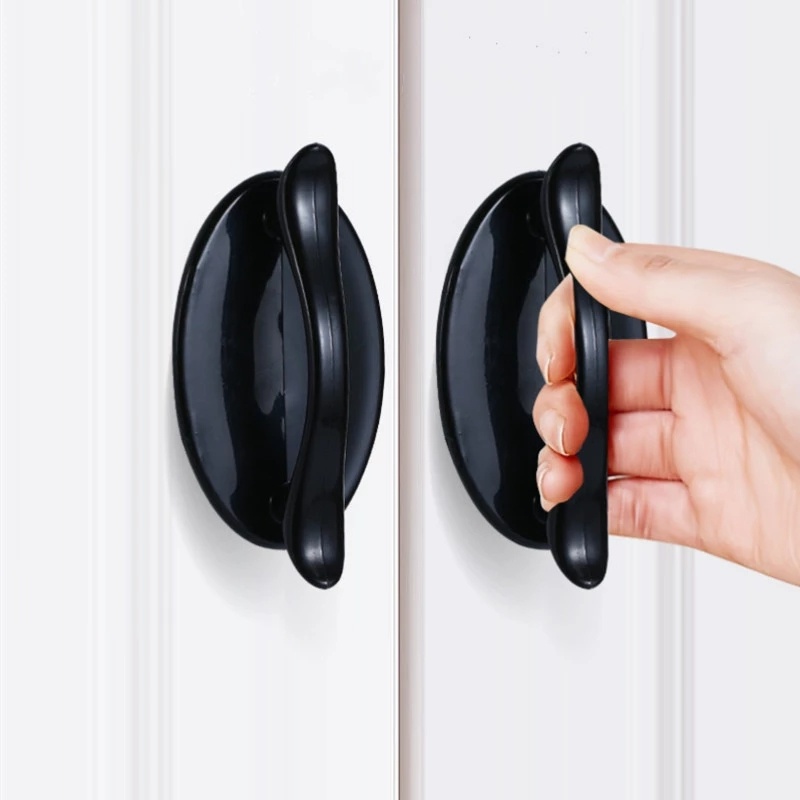 [Unggulan] Modern Minimalis Self-adhesive Handle Pintu Lemari Serbaguna Laci Tempel Knob Lemari Kulkas Jendela Tambahan Penarik Aksesoris Furniture