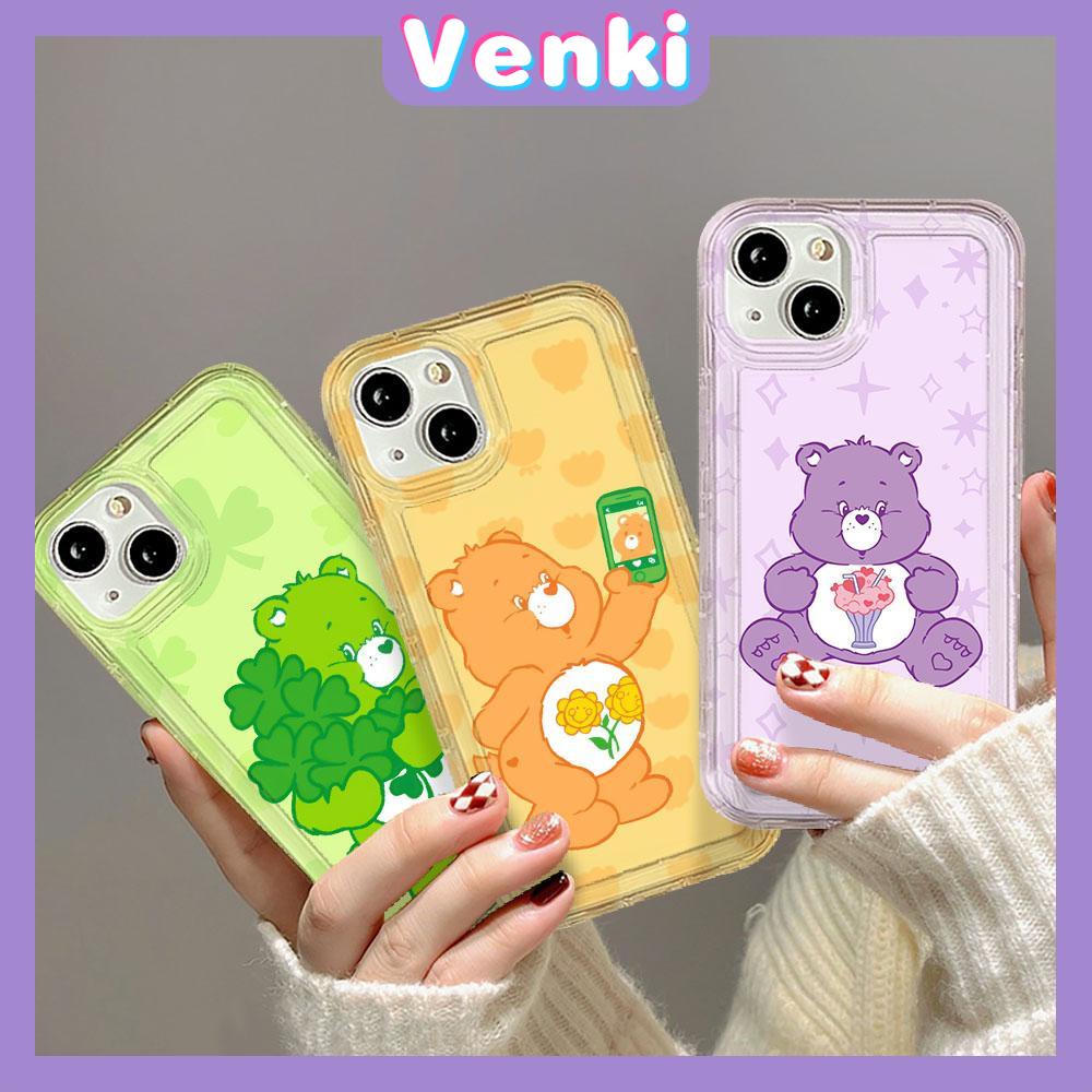 VENKI -For iPhone 11  iPhone Case Clear Case TPU Soft Case Airbag Shockproof Cute Cute Cartoon Bear Compatible with iPhone 14 13 Pro Max iPhone 12 Pro Max 11 7Plus 6Plus XR xs max