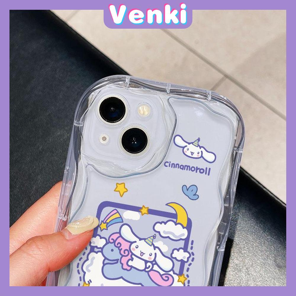 VENKI - For iPhone 11 iPhone Case 3D Curved Edge Wave Clear Case TPU Airbag Shockproof Camera Cover Cute Cartoon Compatible with iPhone 14 13 Pro max 12 Pro Max xr xs max 7 Plus 8