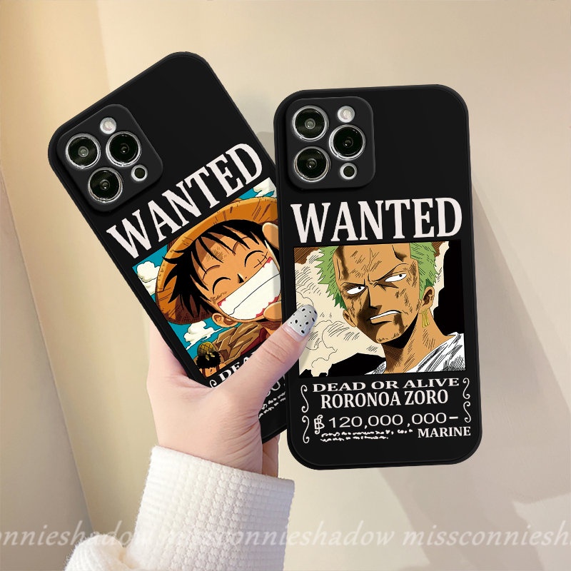 One Piece Case Pola Samping Merek Trendi Kompatibel Untuk iPhone 7Plus 11 14 13 12 Pro Max XR 7 6S 8 6 Plus X XS Max SE 2020 Kartun Lucu Anime Tpu Lembut Tepi Lurus Penutup Belakang